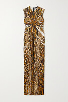 Thumbnail for your product : Proenza Schouler Leopard-print Stretch-crepe Maxi Dress - Brown