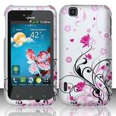 Thumbnail for your product : LG Electronics Zizo PINK FLOWERS Hard Rubber Feel Plastic Design Case for myTouch LU9400 / Maxx E739 (Non-Slider Version) + Car Charger [In Twi