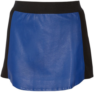 Mason by Michelle Mason Ponte-paneled leather mini skirt