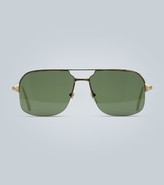 Thumbnail for your product : Cartier Eyewear Collection Aviator-style gold sunglasses