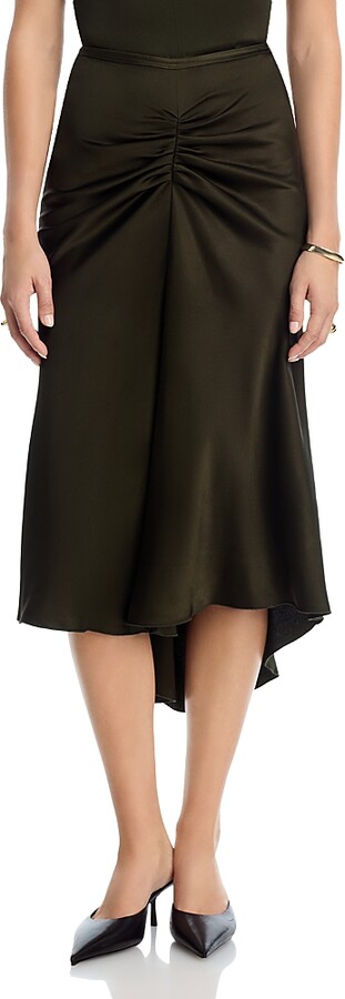 Victoria Beckham Gathered Waist Midi Skirt