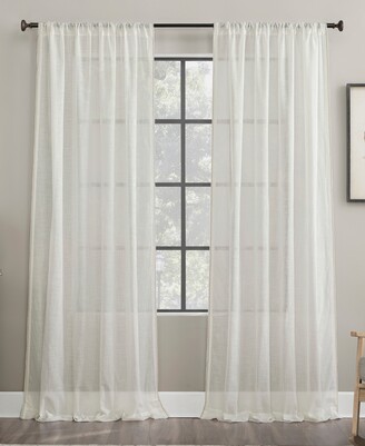 Archaeo Embroidered Border 50" x 63" Sheer Curtain Panel