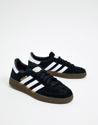 adidas Handball Spezial sneakers in black with rubber sole - ShopStyle
