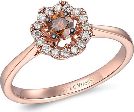 LeVian 14K Rose Gold 0.32 ct. tw. Diamond Half-Eternity Ring