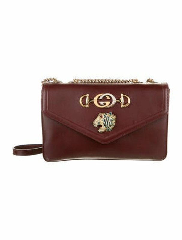 Gucci Tiger Head Medium Shoulder Bag Red ShopStyle