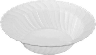 96 oz. Clear Diamond Design Round Disposable Plastic Bowls (24 Bowls)