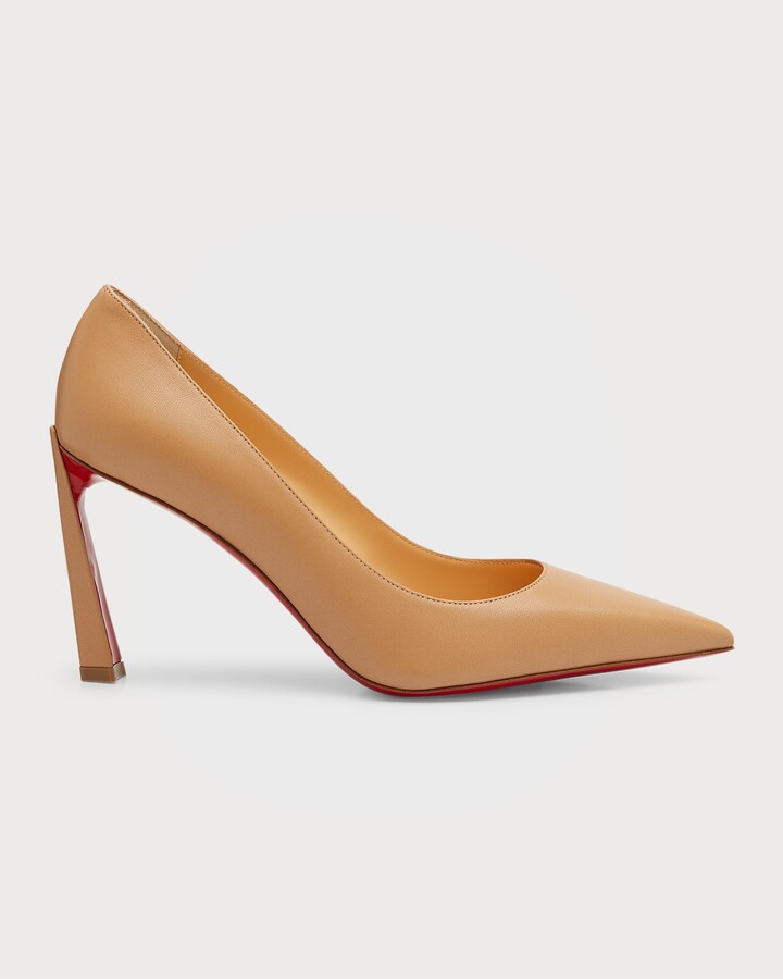 clare 80 leather red sole pumps