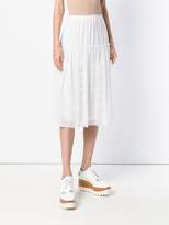 Thumbnail for your product : See by Chloe lace-embroidered midi skirt