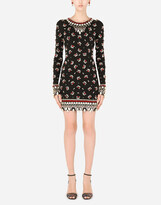 Thumbnail for your product : Dolce & Gabbana Short Jersey Dress With Multi-Colored Embellishment