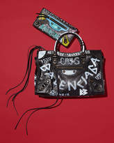 Thumbnail for your product : Balenciaga Classic City AJ Graffiti-Print Satchel Bag
