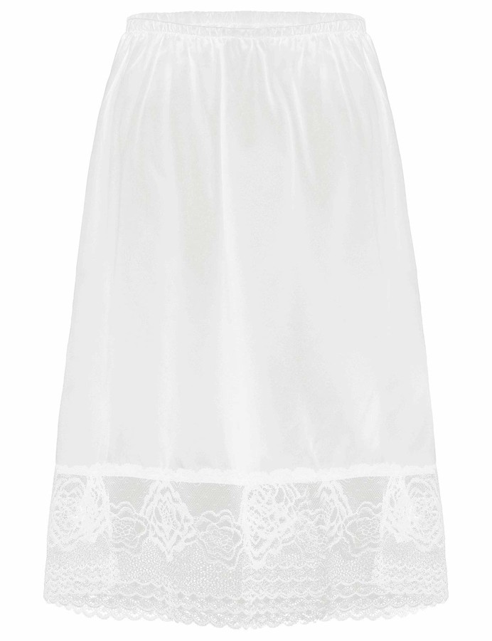 Choomomo Womenas Under Dress Knee Length Lace Trim Half Slips Skirt ...