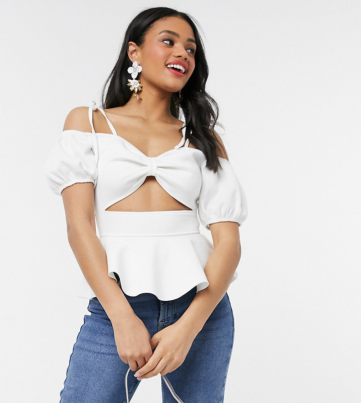 cut out peplum top