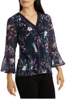 Thumbnail for your product : Regatta Sketchy Floral Beaded 3/4 Sleeve Top