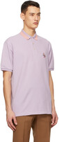 Thumbnail for your product : Gucci Purple Pique Cat Patch Polo