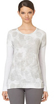Thumbnail for your product : Calvin Klein Jeans Ribbed Sleeve Boxy Knit Geomentric Print Top
