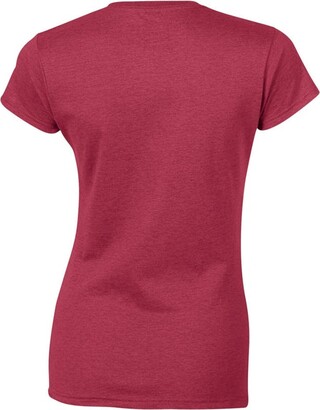Gildan Ladies Soft Style Short Sleeve T-Shirt (Antique Cherry Red) - Red