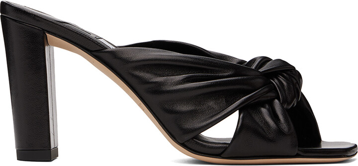 新品　Jimmy Choo Joud 85mm mules　38 Jimmy Choo Joud 85 leather-trimmed mesh mules - ShopStyle