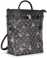 Thumbnail for your product : Patrizia Pepe Black Monogram Eco Saffiano Leather Backpack