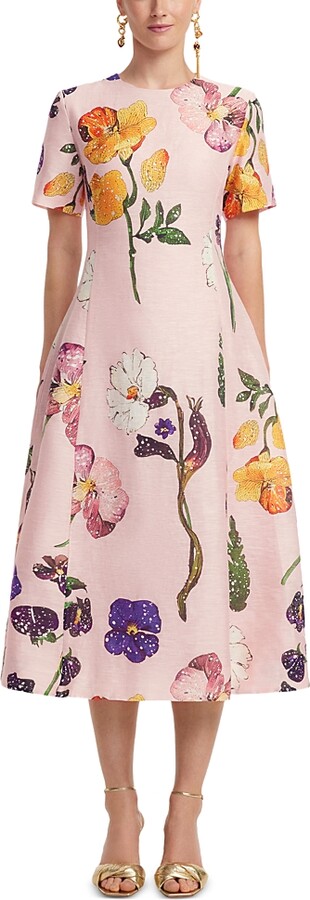 Leo Lin Caroline Short Sleeve Midi Dress