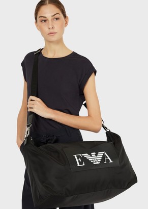 Emporio Armani Weekend Bag In Technical Fabric With Contrasting Strap