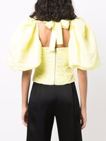 Thumbnail for your product : Self-Portrait Puff-Sleeve Pleated Blouse