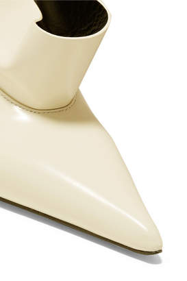 Proenza Schouler Ruffled Leather Slingback Pumps - White
