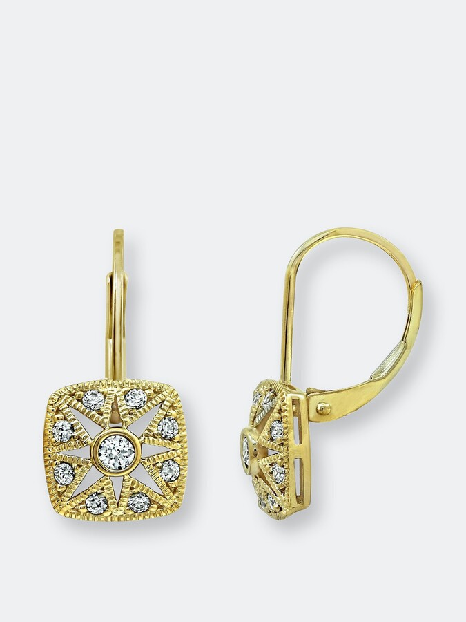 Gold Leverback Earrings | Shop the world's largest collection of 