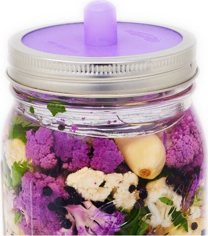 MASONTOPS Masontops4pkPicklePipeFermentationAirlocks-Regular:SiliconeFermentationLidsforMasonJars,Dishwasher-Safe