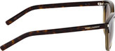Thumbnail for your product : Saint Laurent Olive & Tortoiseshell SL 10/S Sunglasses