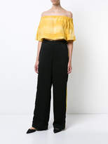 Thumbnail for your product : Raquel Allegra cropped off shoulder blouse