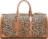 Thumbnail for your product : Burberry Tan Leopard Print Calf-Hair House Check Duffle Bag