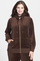 Thumbnail for your product : MICHAEL Michael Kors Print Velour Jacket (Plus Size)