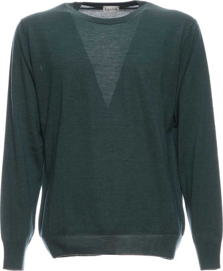 Gallia Mens Green Other Materials Sweater - ShopStyle Crewneck Knitwear