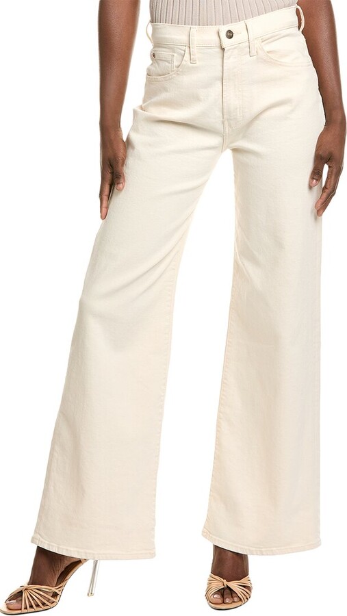 Hudson Jean Jolene Ecru Wide Leg Jean
