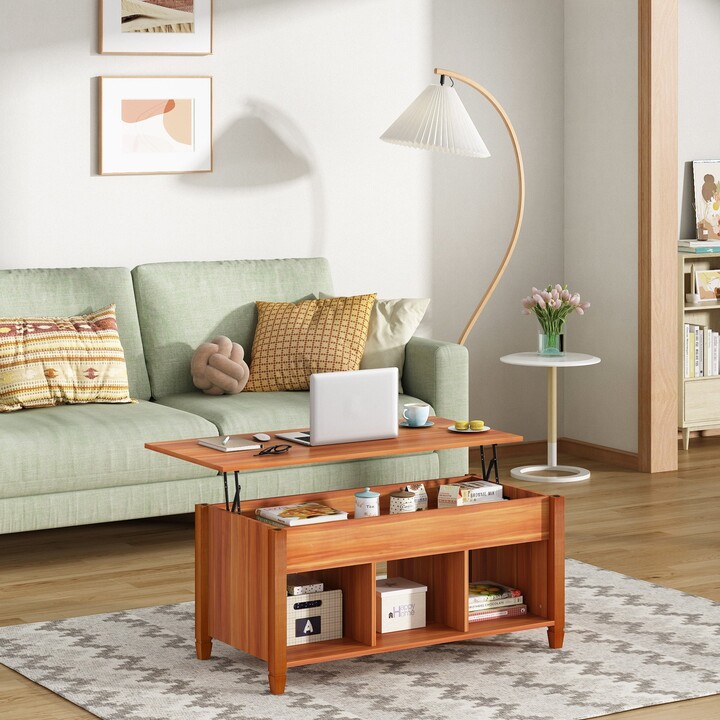 Global Pronex Lift Top Convertible Coffee Table Solid Wood Desk Storage