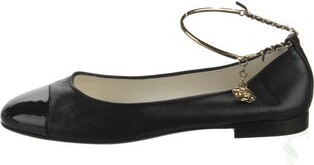 Chanel Interlocking CC Logo Lambskin Ballet Flats