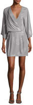 Thumbnail for your product : Halston Kimono-Sleeve Faux-Wrap Printed Dress