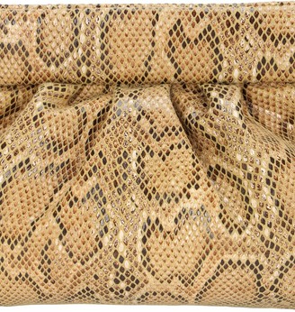 Themoire Bios Python Printed Faux Leather Clutch