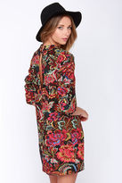 Thumbnail for your product : Near and Far Out Black Floral Print Dress
