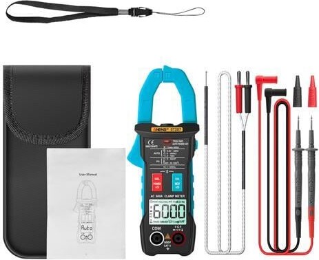 Golden Blue ANENG ST207 Digital Bluetooth Multimeter Clamp Meter 6000 Count True RMS DC/AC Voltage Tester AC Current Hz Capacitance Ohm - Blue