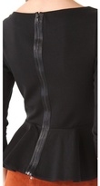 Thumbnail for your product : Alice + Olivia Regina Peplum Top with Long Sleeves