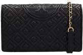 Thumbnail for your product : Tory Burch Black Quilted Leather Fleming Wallet
