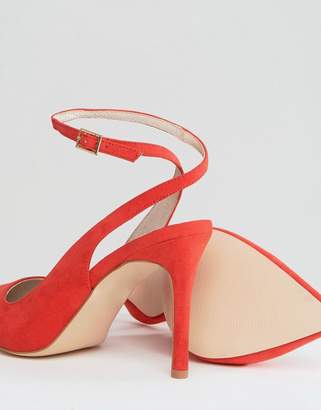 Faith Wide Fit Canyon Red Heeled Shoes