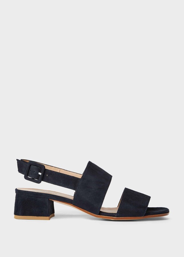 Hobbs London Claudia Suede Block Heel Sandals ShopStyle