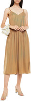 Thumbnail for your product : American Vintage Madistreet gathered washed-twill midi slip dress