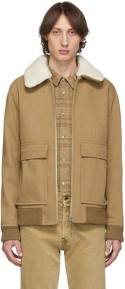 A.P.C. Brown Bronze Jacket - ShopStyle Clothes and Shoes