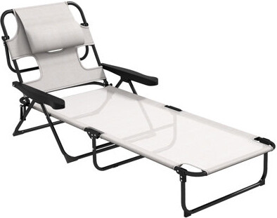 Hokku Designs Folding sun loungers with face holes arm slots and pillows