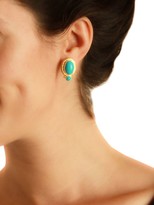 Thumbnail for your product : Elizabeth Locke Stone 19K Yellow Gold & Sleeping Beauty Turquoise Cabochon Medium Earrings