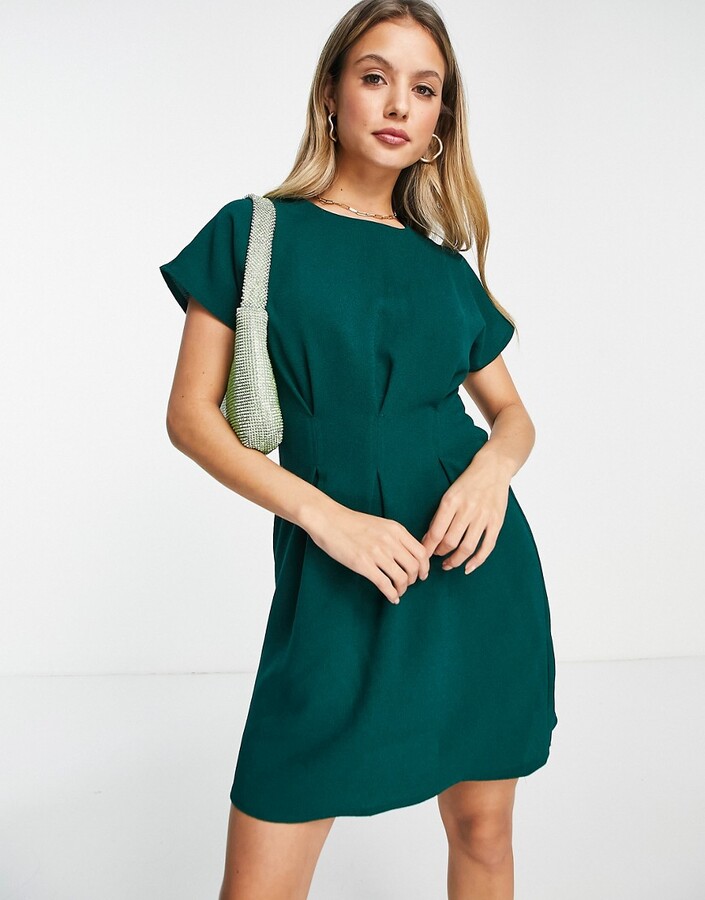 Skater Dress Asos Emerald Dress ASOS DESIGN Tall Strappy Back