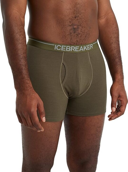Icebreaker Anatomica Boxers with Fly Men's Underwear Loden : XL, Wool/Nylon/Elastane